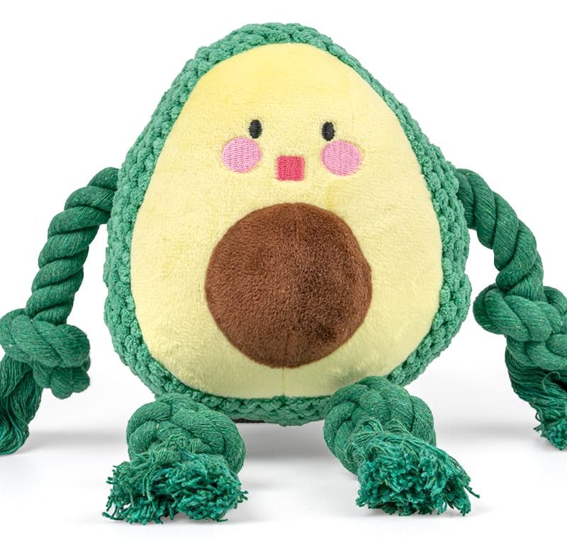 Alternative view of Pluszowe awokado z piszczałką dla psa