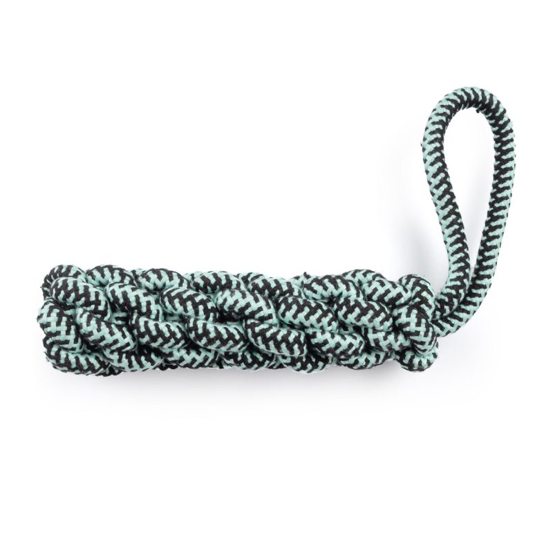 Szarpak dla psa - czarny pleciony warkocz