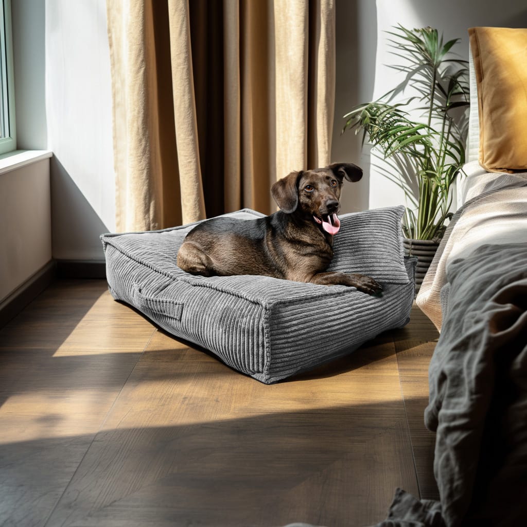 Legowisko dla psa Materac Posłanie dla psa Jasnoszare Rozmiary - obrazek 4