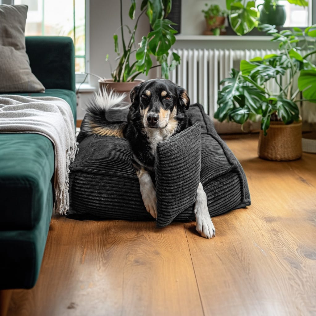 Legowisko dla psa Łóżko Materac Posłanie dla psa Grafitowe Rozmiary - obrazek 5