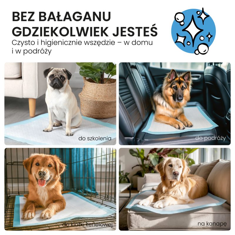 Alternative view of Podkłady dla psów Maty dla psa do sikania Higieniczne Chłonne 90x60 50 szt.