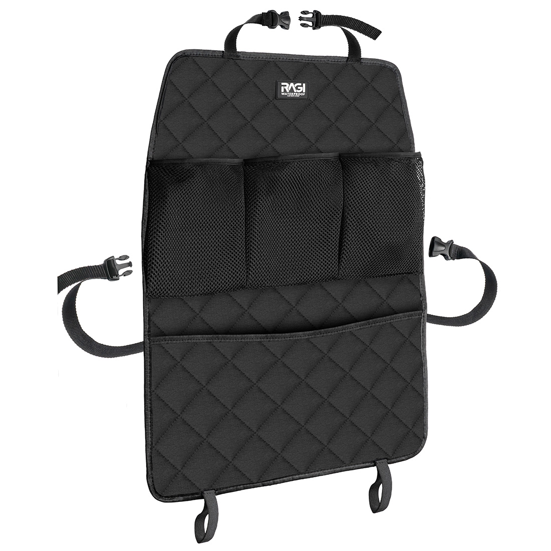 Mata Ochronna pod Fotelik Samochodowy Pokrowiec Osłona Fotela 2w1 Organizer KIESZENIE - obrazek 4