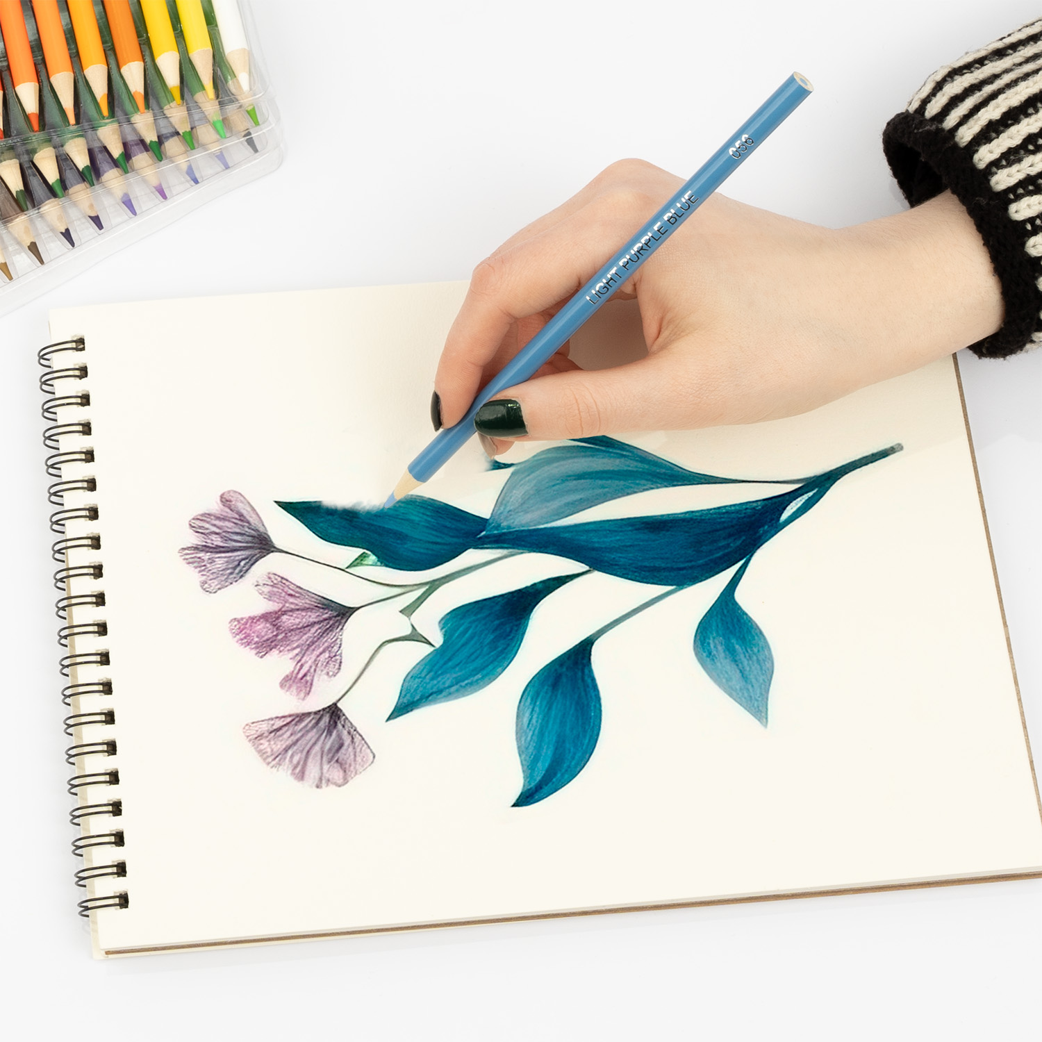 Kredki Olejne Miękkie Artystyczne Profesjonalne Zestaw w Etui 72 Kolory - obrazek 3