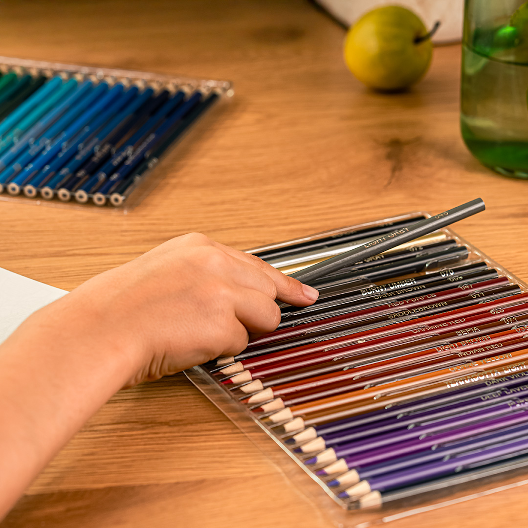 Kredki Olejne Miękkie Artystyczne Profesjonalne Zestaw w Etui 72 Kolory - obrazek 7