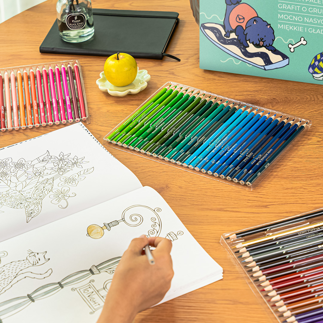 Kredki Olejne Miękkie Artystyczne Profesjonalne Zestaw w Etui 72 Kolory - obrazek 10