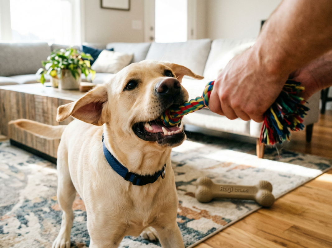 zabawy z psem w domu